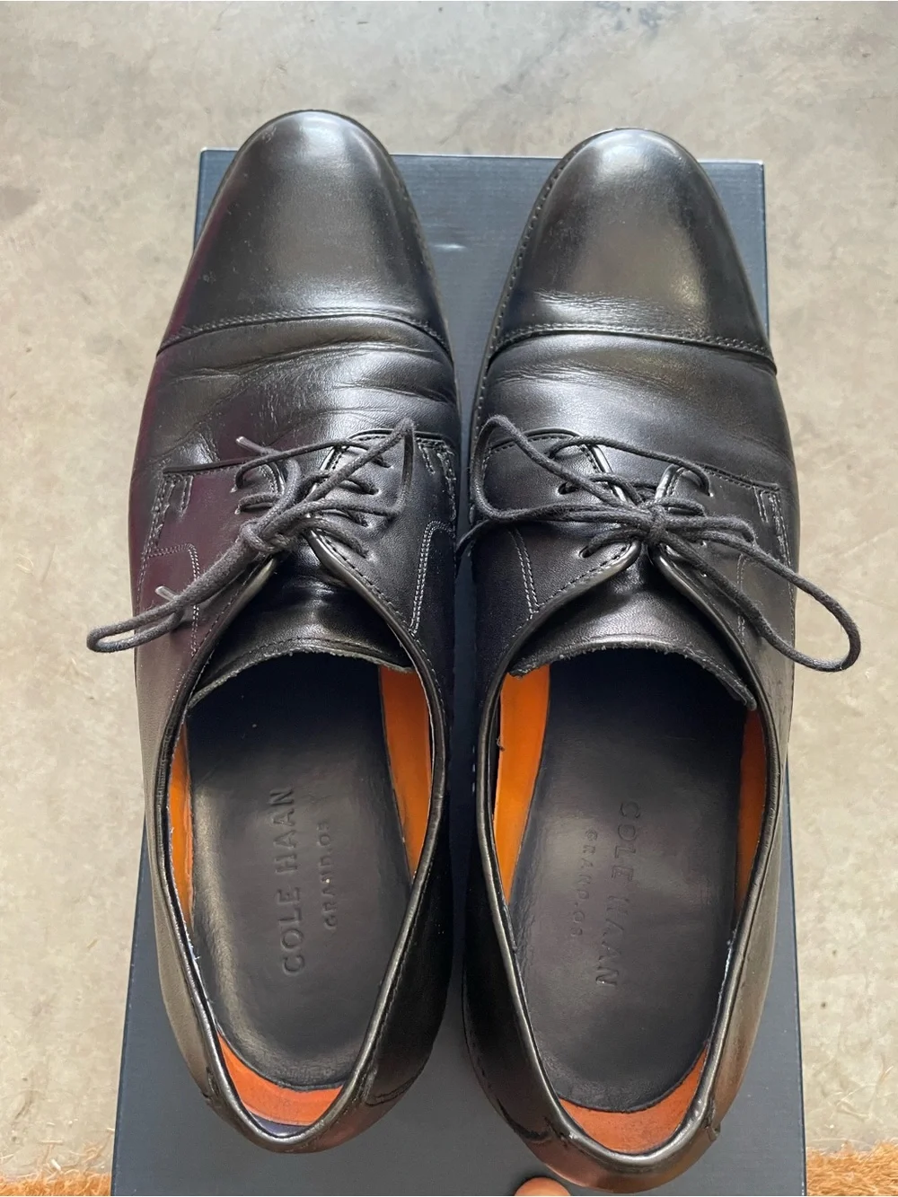 Cole Haan Black Leather Derby Dress Shoes